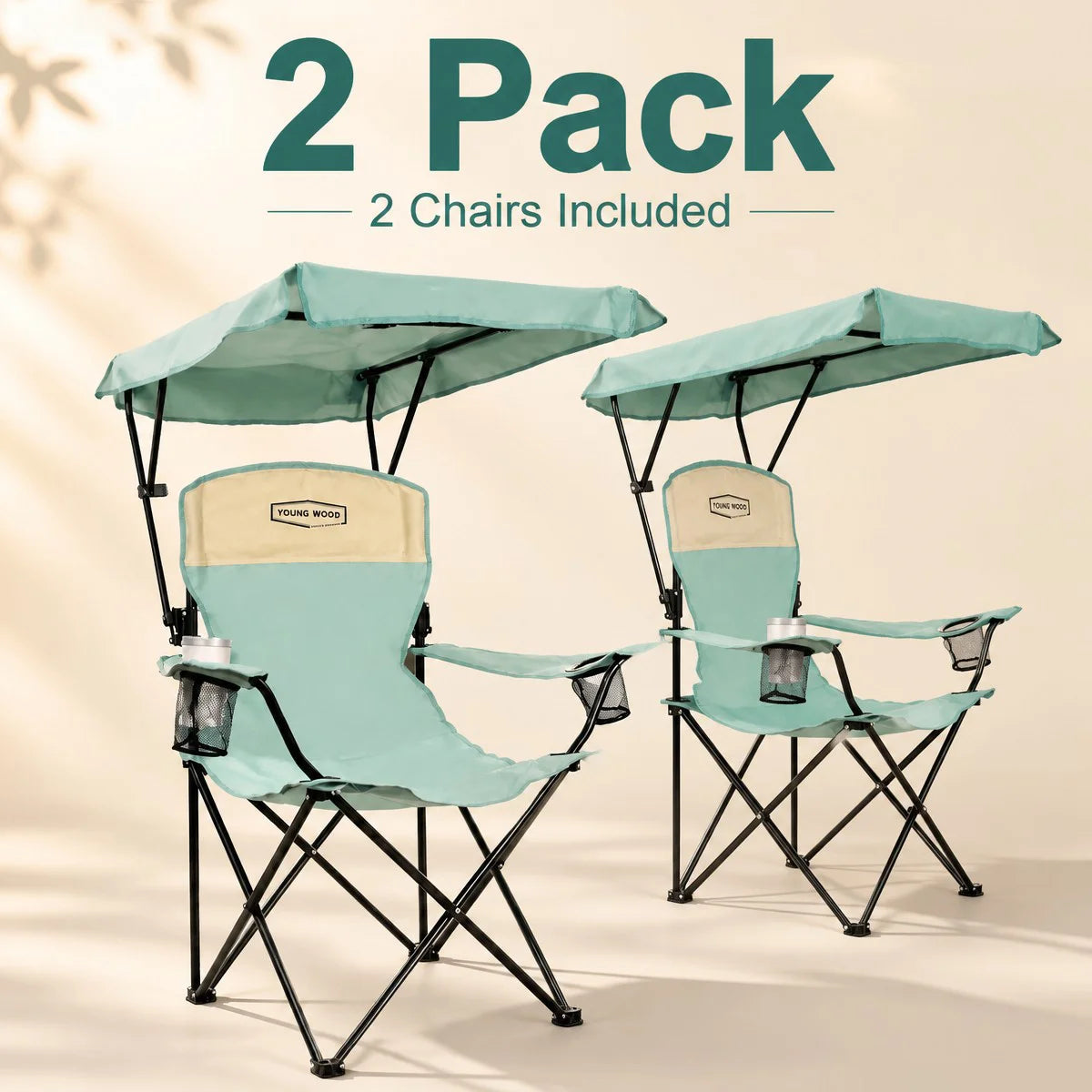 GERC Portable Beach Chair With Cup Holder And Side Pocket