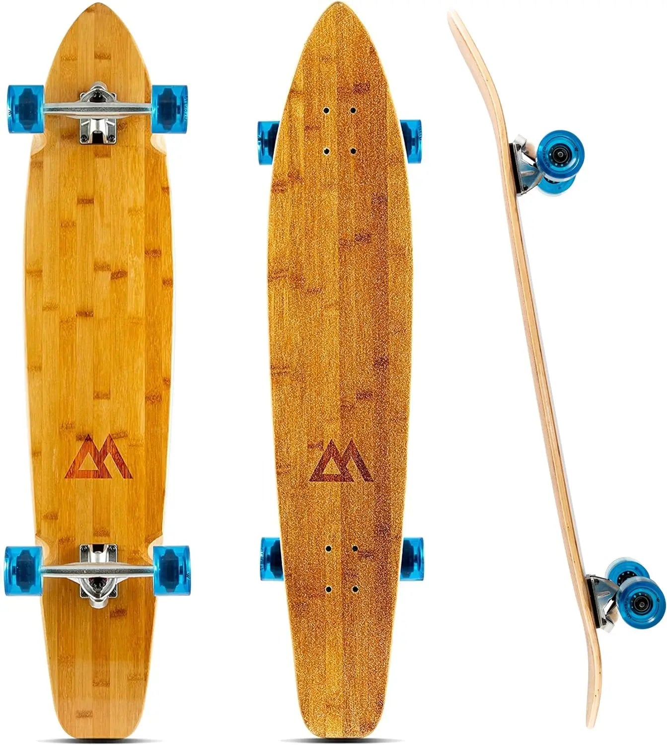 YTYIN Kicktail Cruiser Longboard Skateboard With Bamboo And Hard Maple Deck