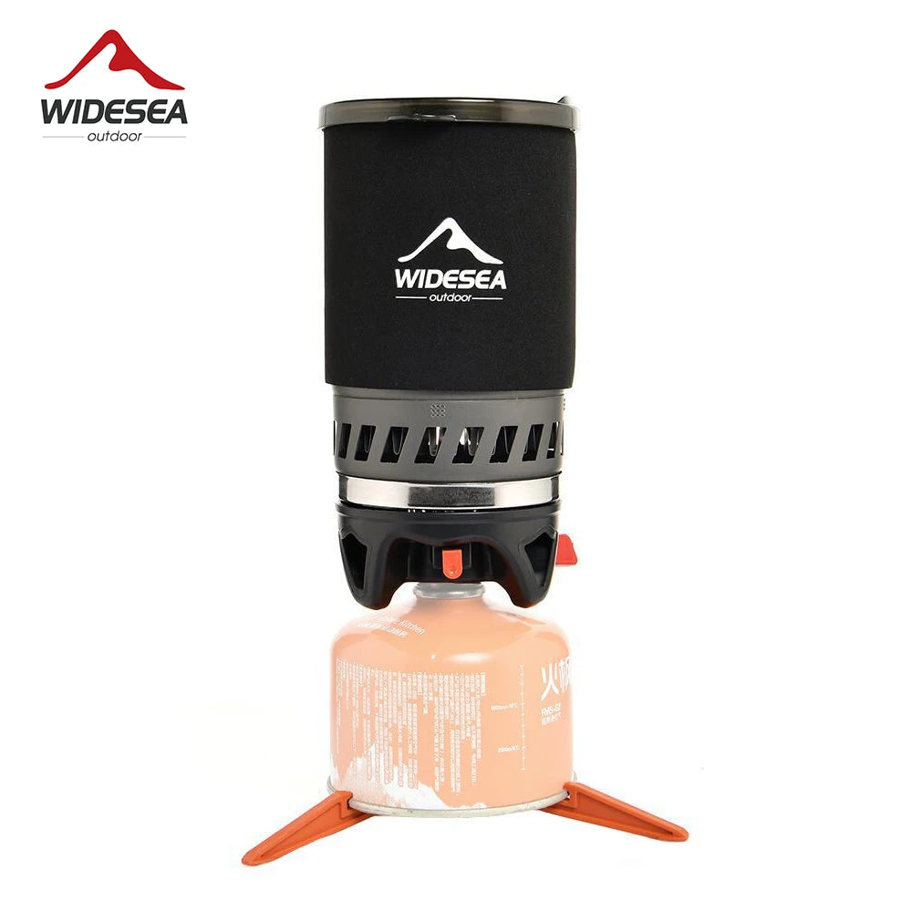 Widesea Camping Cooking System Outdoor Gas Stove With Heat Exchanger