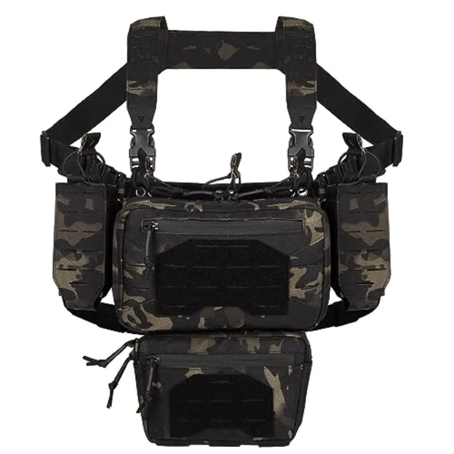 Tactical Chest Mini Rig 1000D Quick Release Vest With Pockets