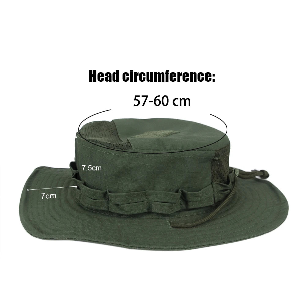 Unisex Breathable Boonie Hat For Outdoor Hiking And Fishing Windproof