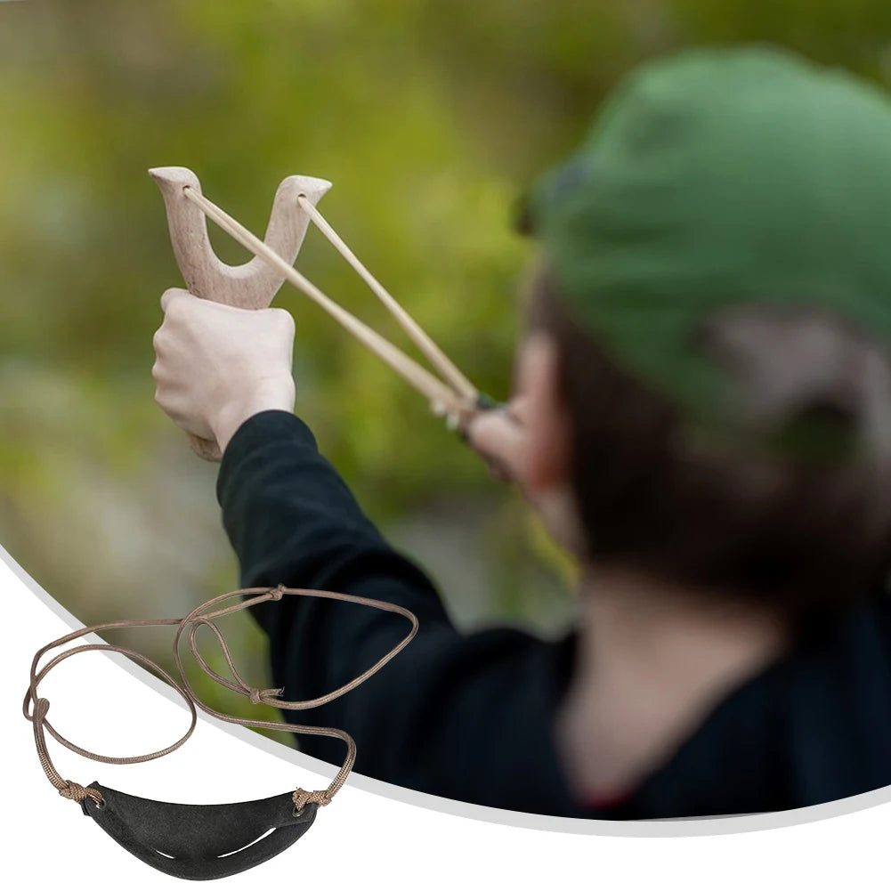 Handmade Leather Shepherd Slingshot For Outdoor Shooting And Camping