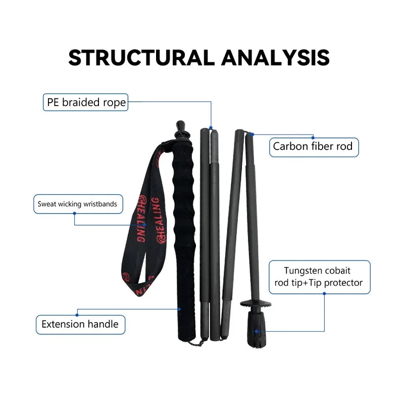 OKHEALING Ultralight Carbon Fiber Trekking Poles 2 Pack