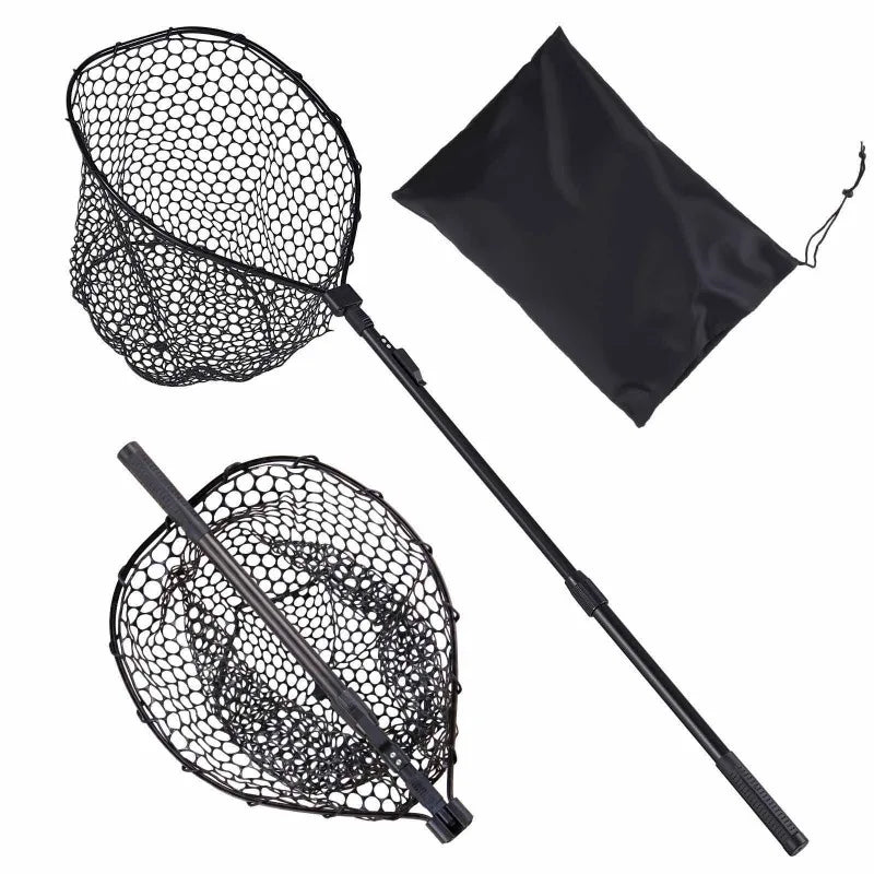 Foldable Landing Net With Telescopic Handle 6063 Aluminum Fishing Net