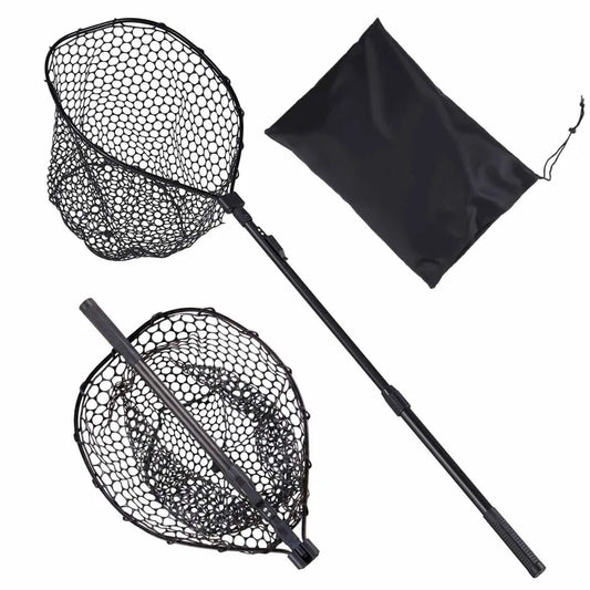 Foldable Landing Net With Telescopic Handle 6063 Aluminum Fishing Net