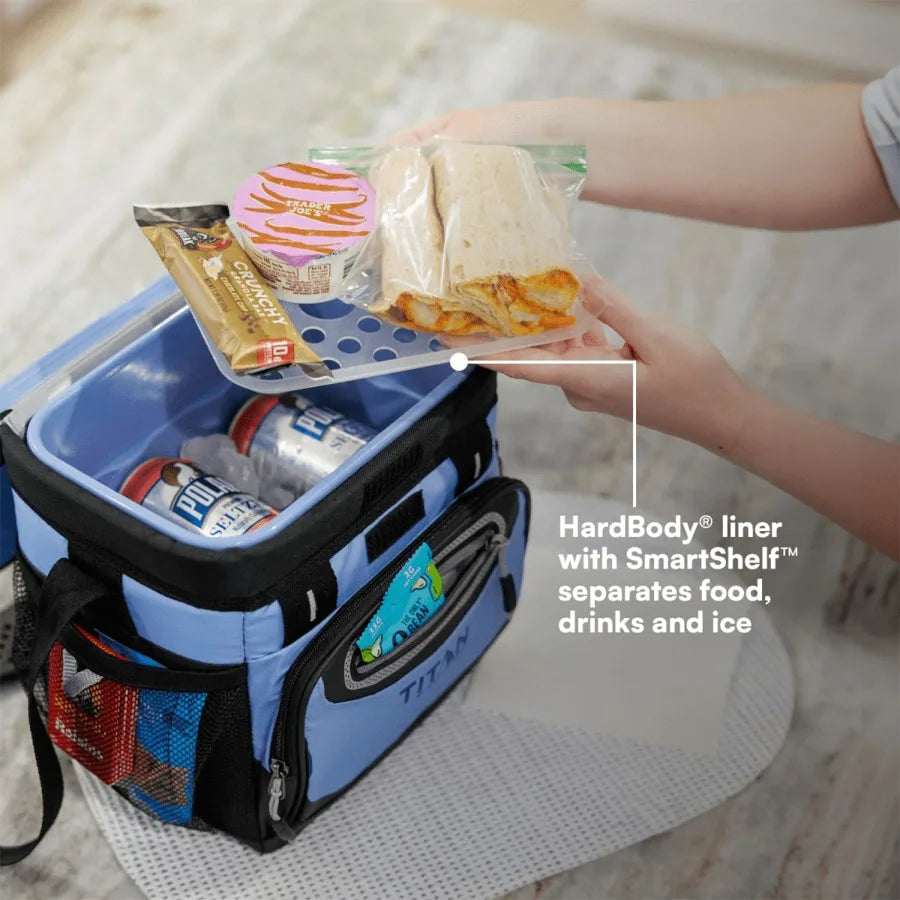 Soft Cooler Zipperless Nine Can Insulated Lunch Bag