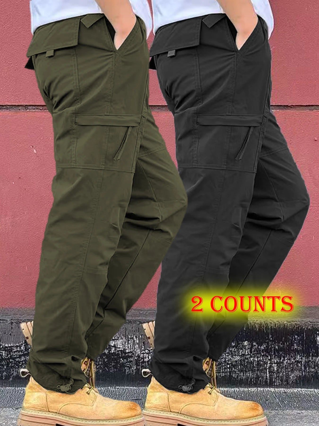 Men Waterproof Cargo Pants For Hiking Multi Pocket Tactical Ripstop