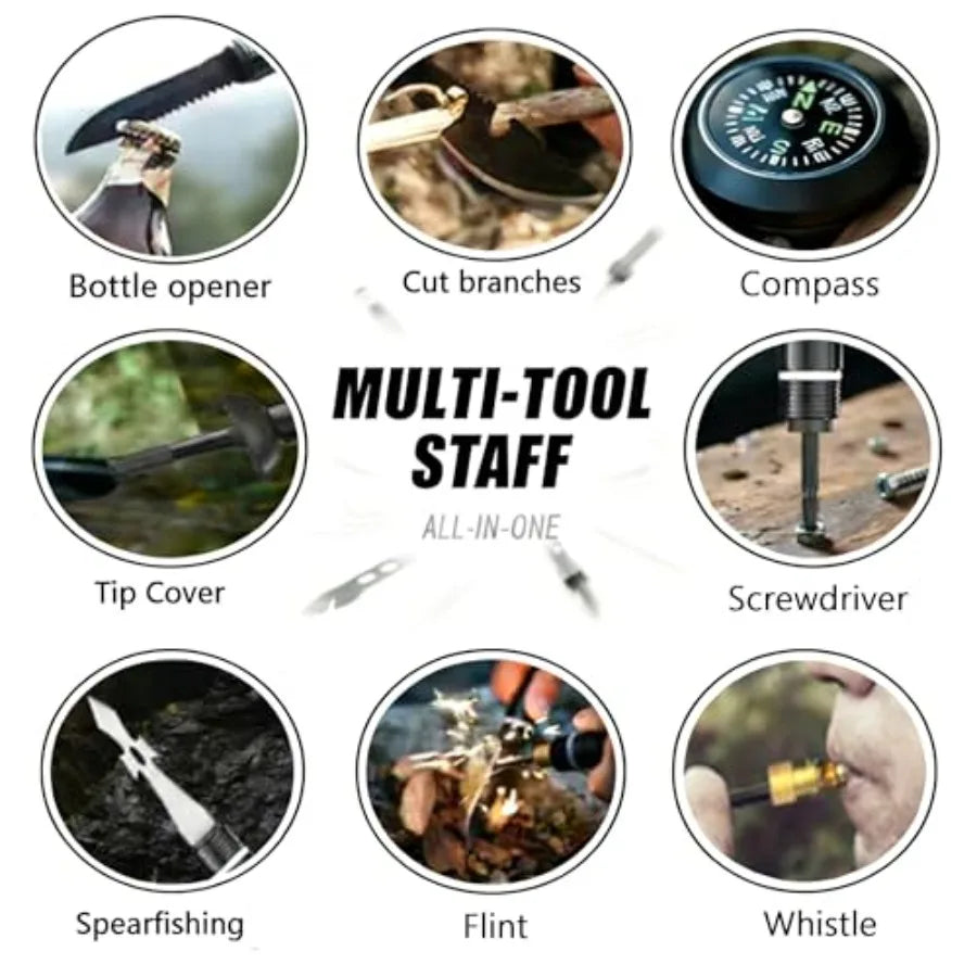Collapsible Tactical Trekking Pole Aluminum With Storage Bag