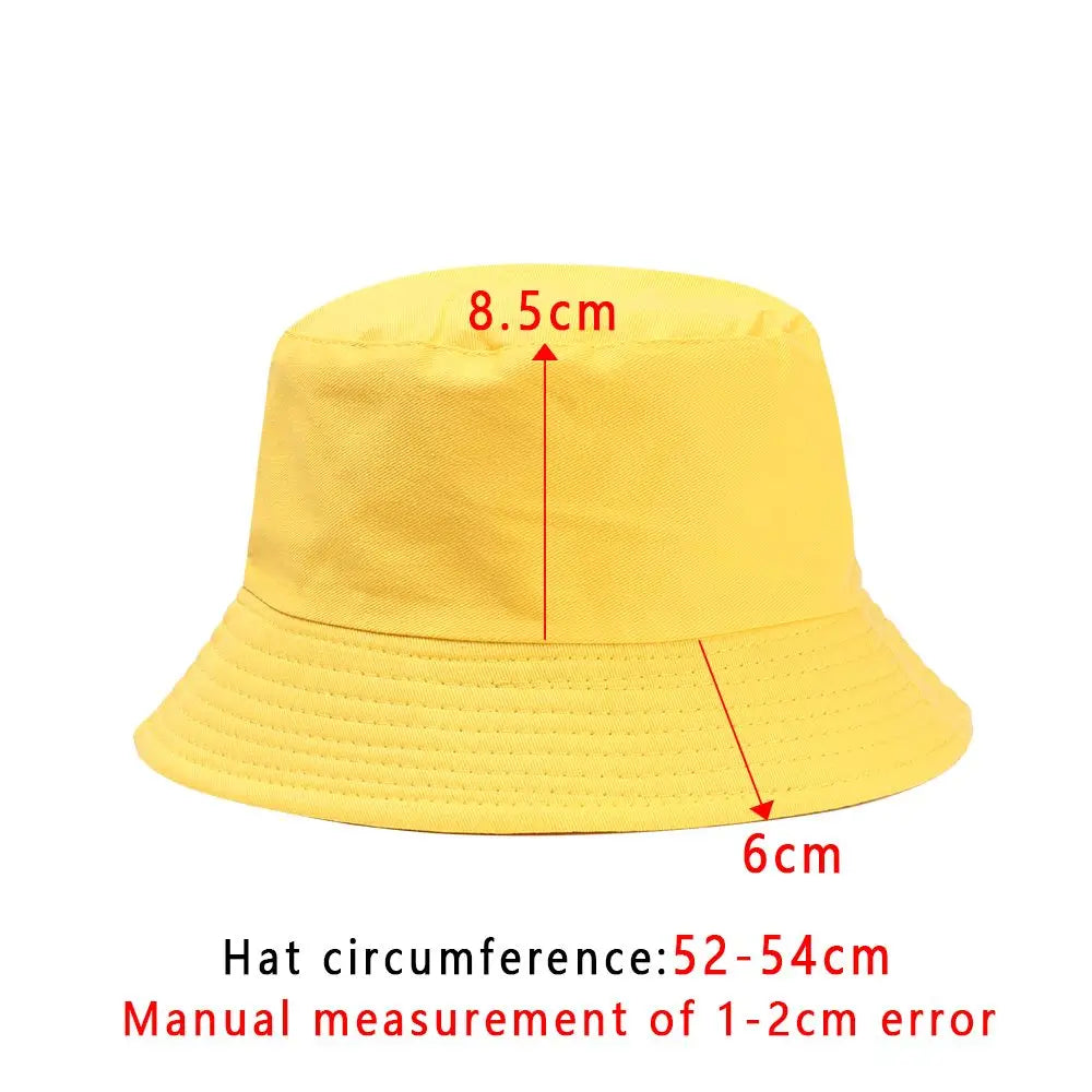 Children Unisex Foldable Bucket Hat Sun Protection Cotton Outdoor