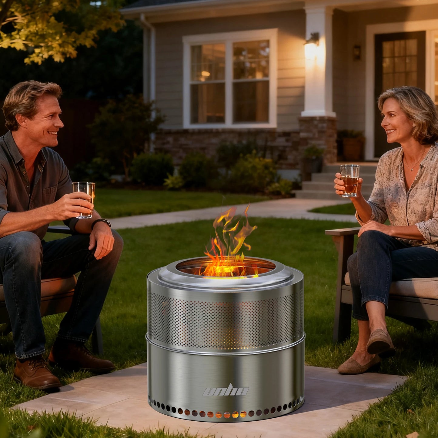 Wood Burning Smokeless Stainless Steel Fire Pit With Carry Bag
