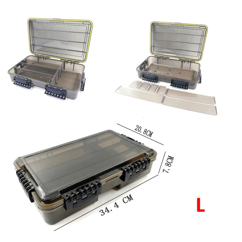 Large Capacity Waterproof Fishing Tackle Box For Lure Storage
