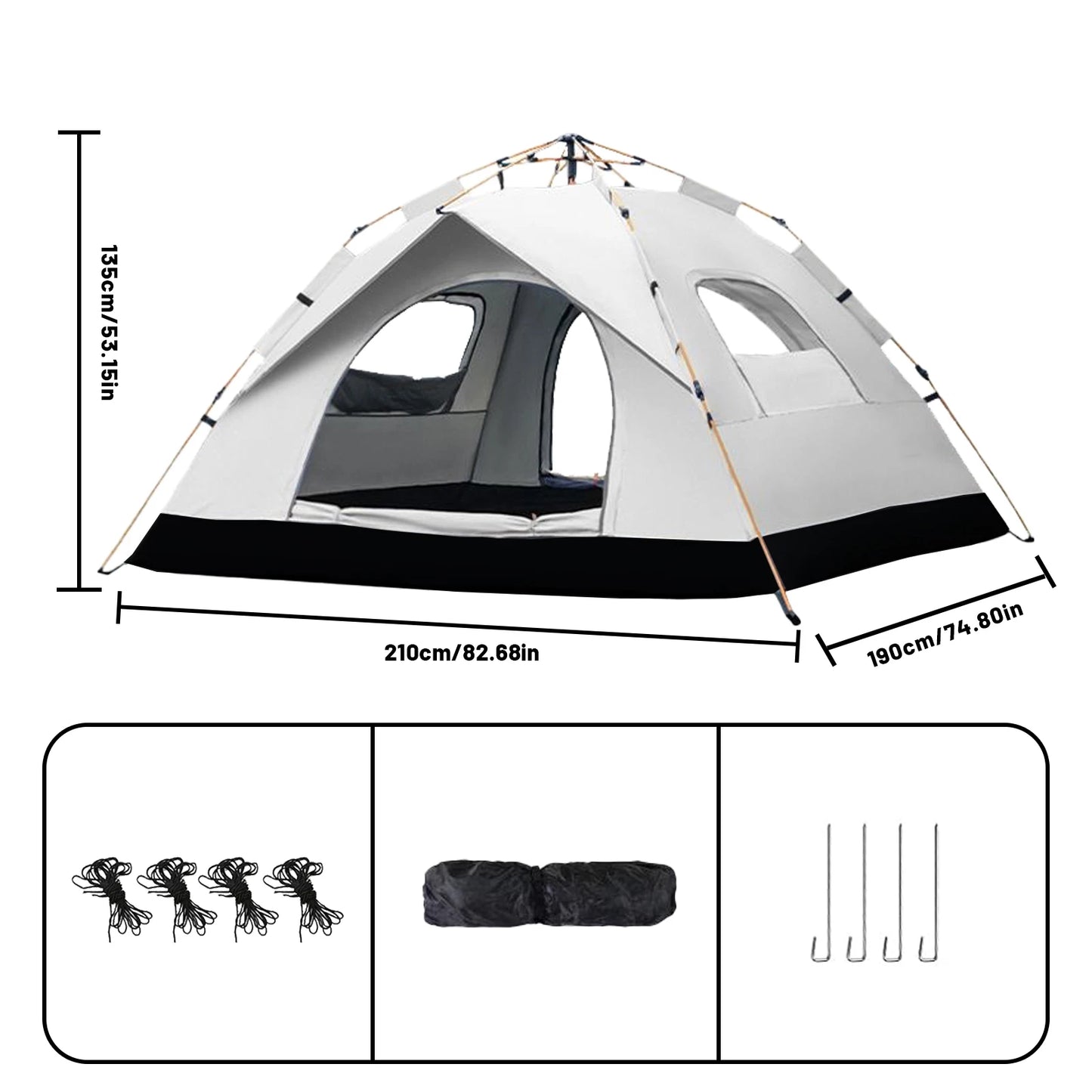 Pakicetus Auto Pop Shelter Sun Rain Tent for Beach and Camping