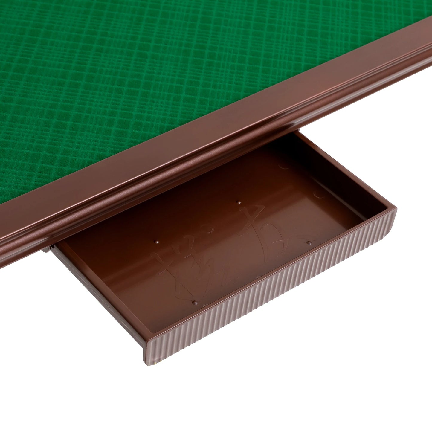 Foldable Square Mahjong Table With Wood Velvet Desktop