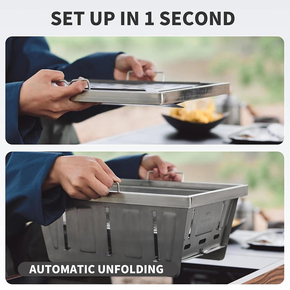 Naturehike Camping Charcoal Grill for IGT Table Portable Folding Barbecue