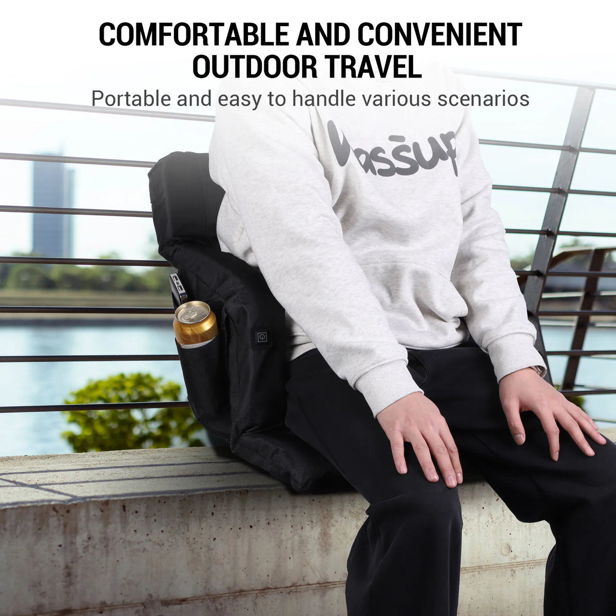 Folding Heated Stadium Seat Cushion With Three Speed Temperature Settings
