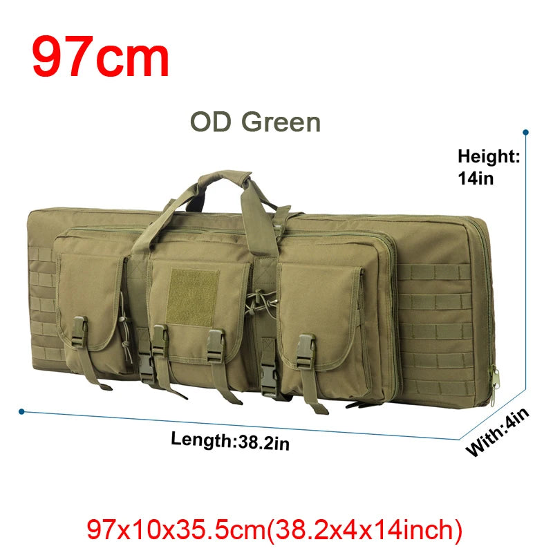 LQARMY Tactical Double Rifle Case Molle Bag Sniper Airsoft Gun