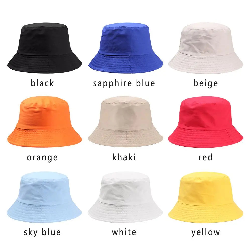 Children Unisex Foldable Bucket Hat Sun Protection Cotton Outdoor