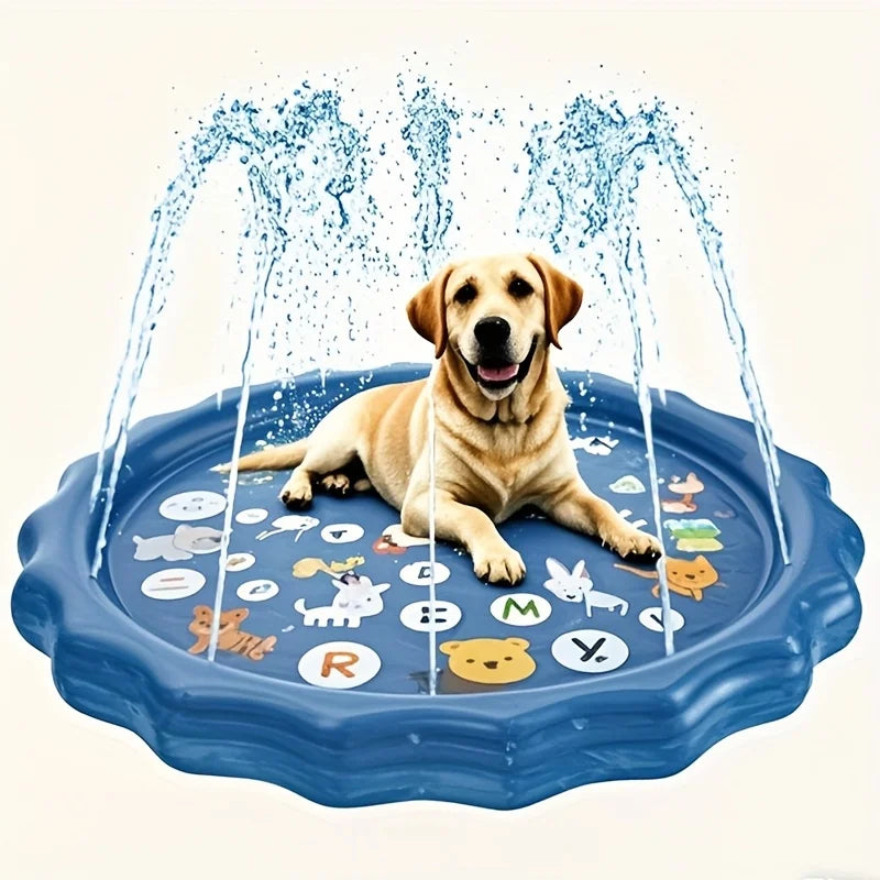 Outdoor Heavy Duty Pet Bath Basin with Water Spray Dog Cooling