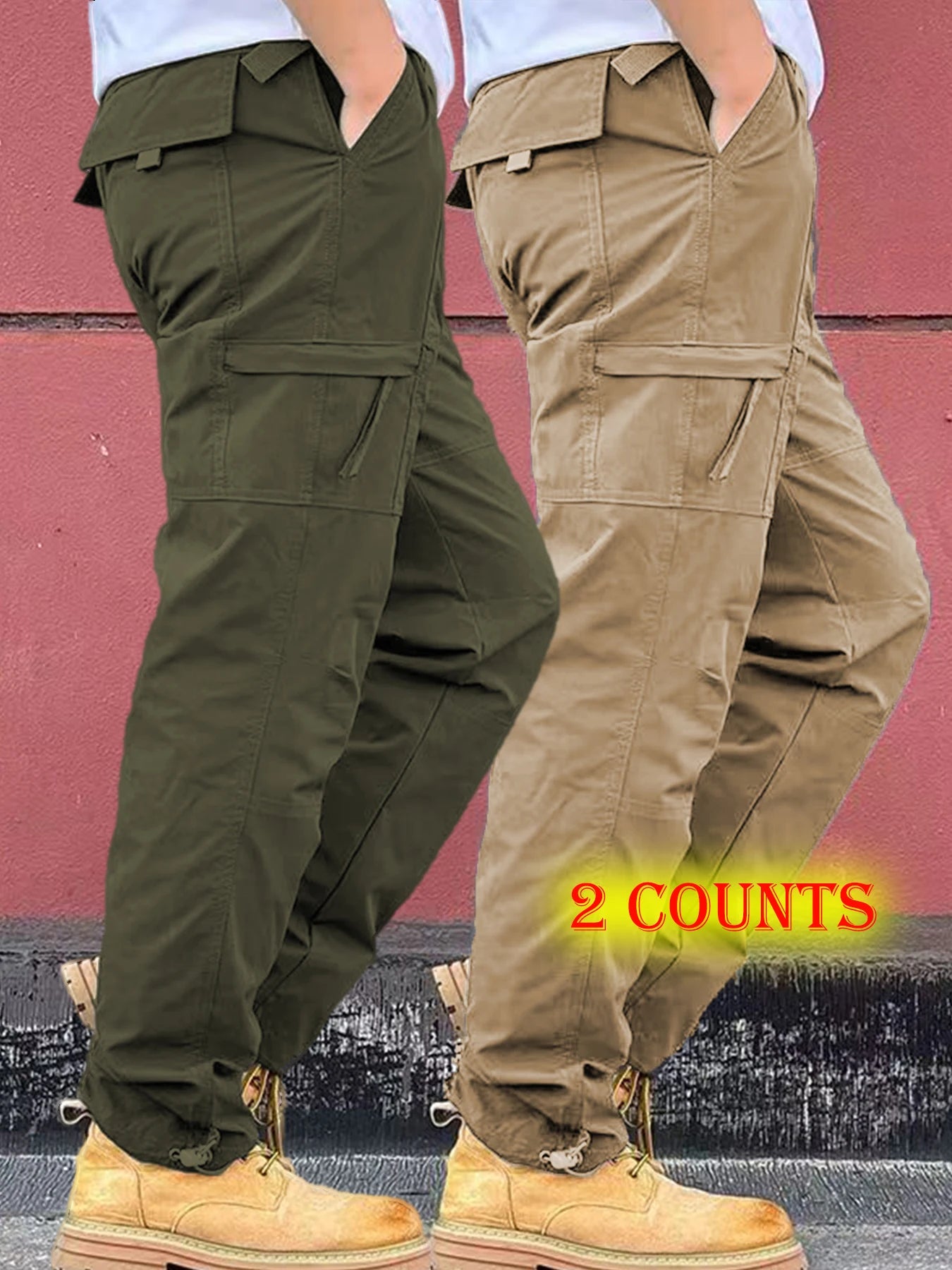 Men Waterproof Cargo Pants For Hiking Multi Pocket Tactical Ripstop