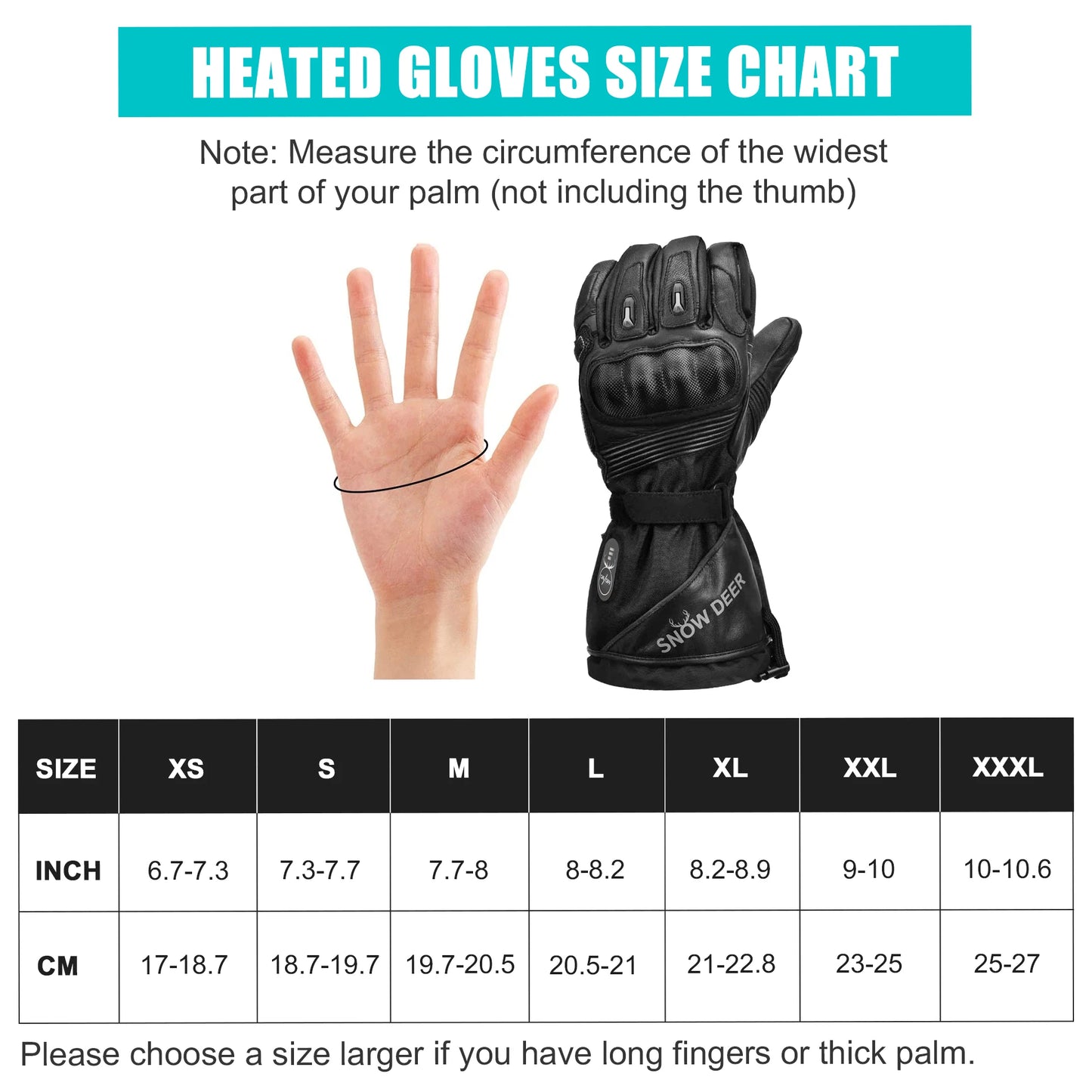 Snow Deer Motorcycle Heated Gloves Battery Powered Waterproof Winter Riding