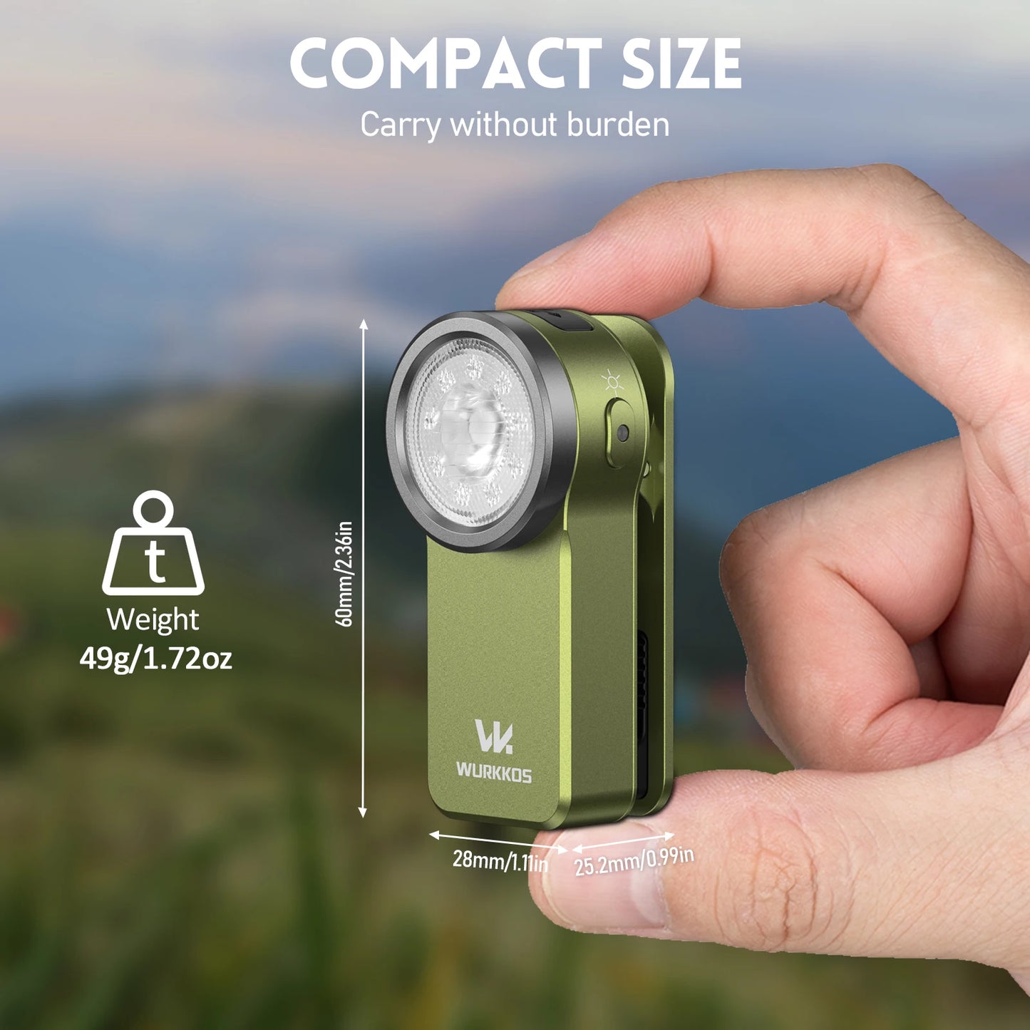 Wurkkos HD03 Clip Light 680LM USB C Rechargeable Flashlight