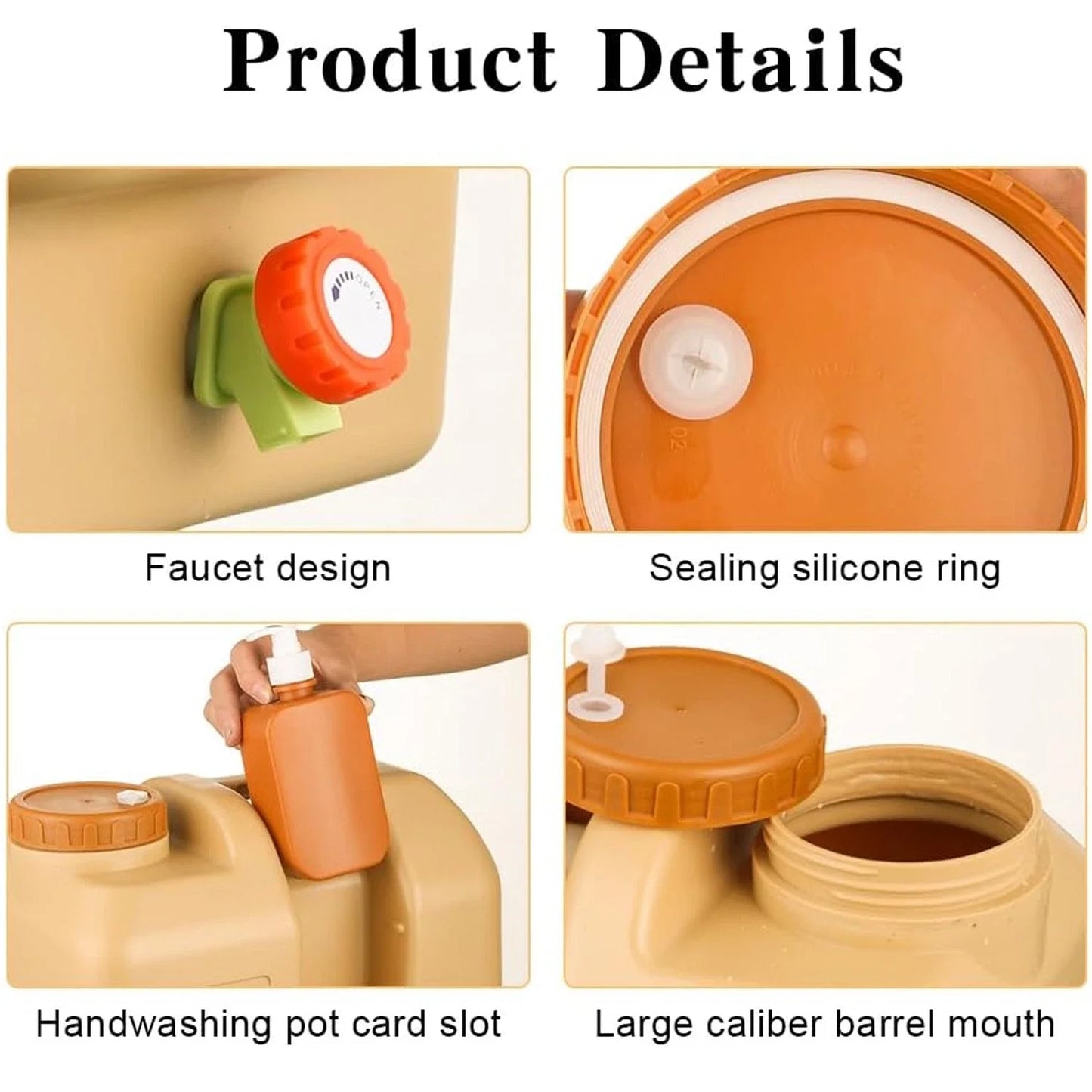 Emergency Camping Water Container With Spigot For Outdoor Use