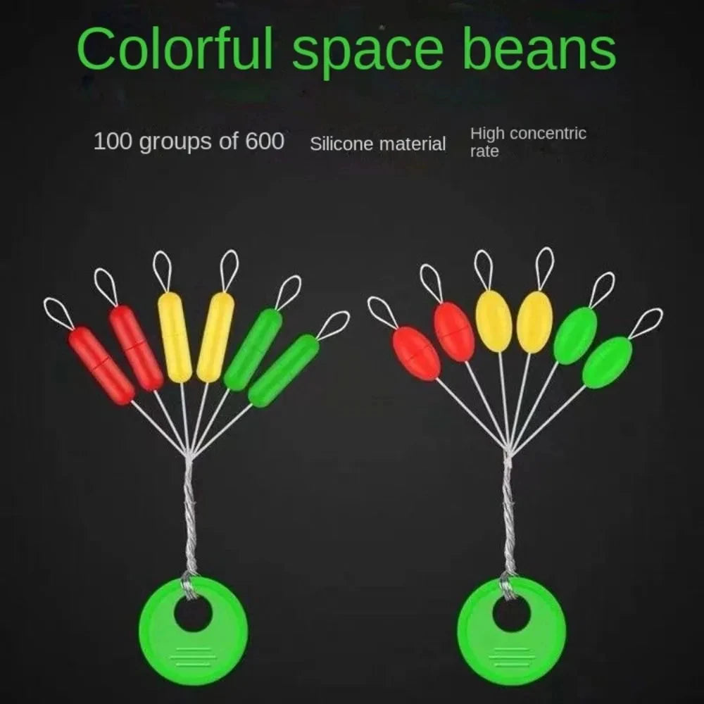 600 Pcs Rubber Stopper Fishing Bobber Float Oval Bean