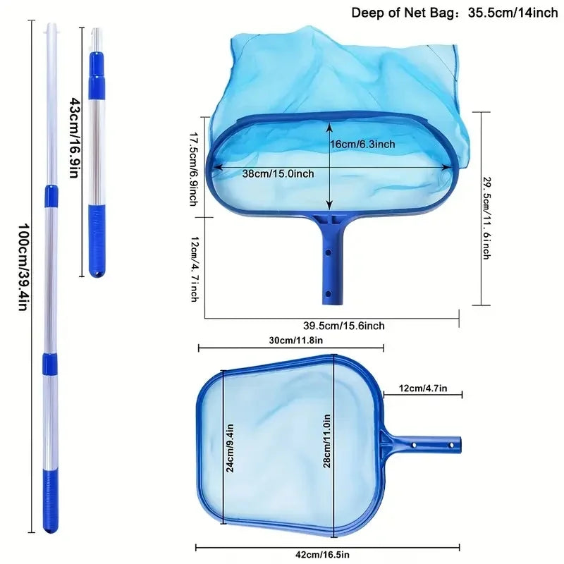 Adjustable Telescopic Pool Skimmer Net For Swimming Pools