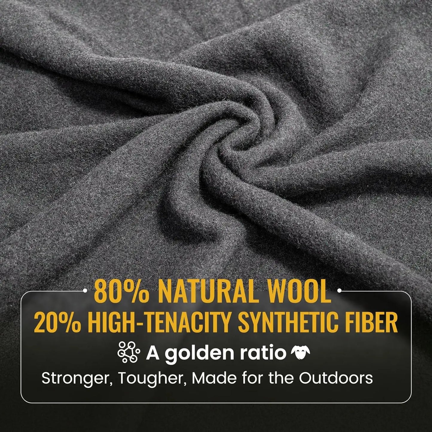 YTYIN Large Natural Wool Camping Blanket