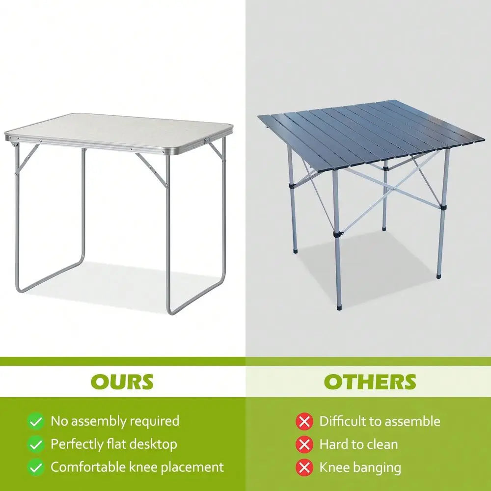 Heavy-Duty Portable Folding Table For Camping And Outdoor Activities