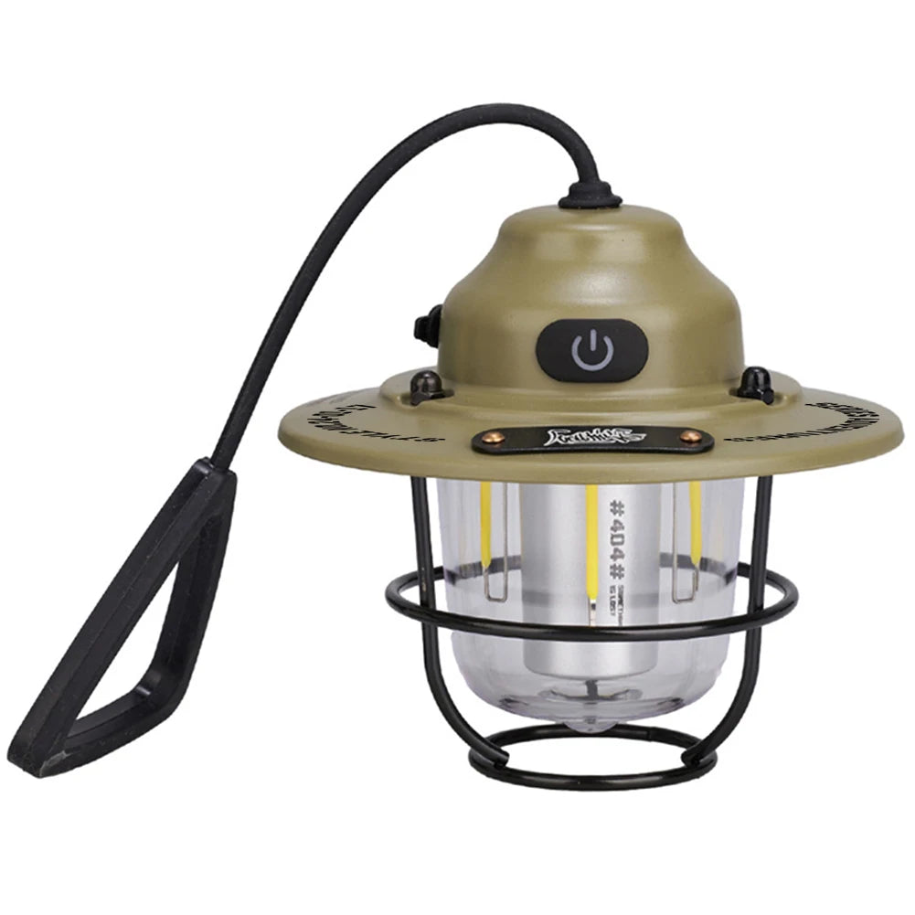 LED Camping Lantern Dimmable Emergency Lamp Type C Charging