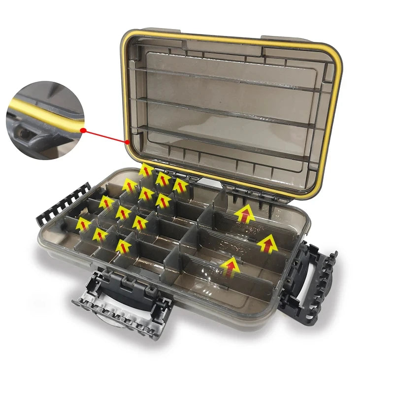 Large Capacity Waterproof Fishing Tackle Box For Lure Storage