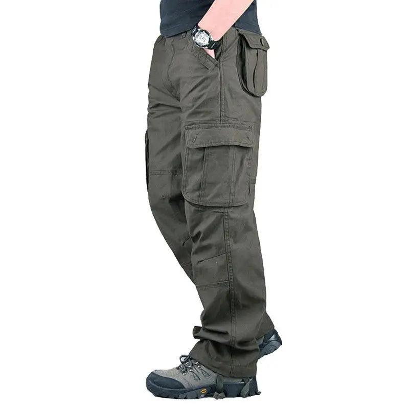 Tactical Cargo Pants for Men Cotton Work Trousers Hiking