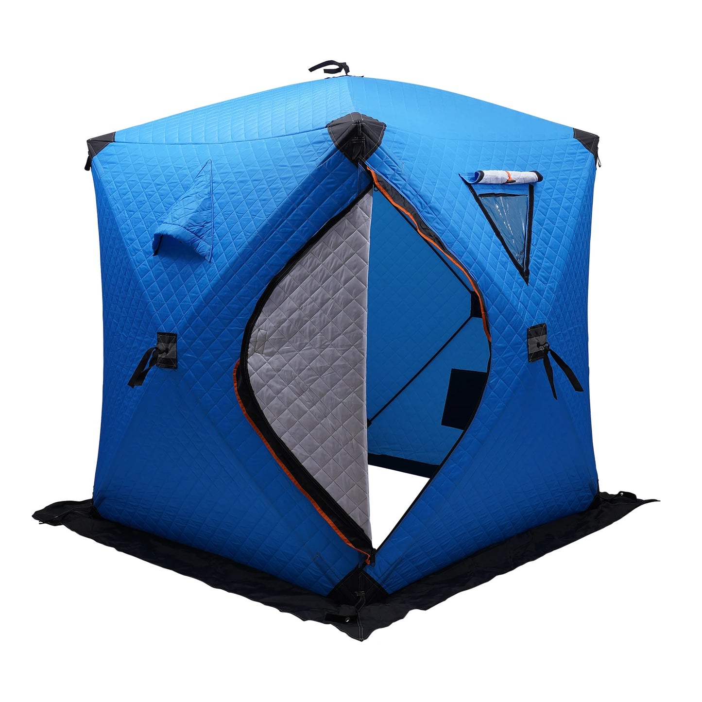 Bymaocar Ice Fishing Tent Square Thermal Shelter Dual Zipper Windproof