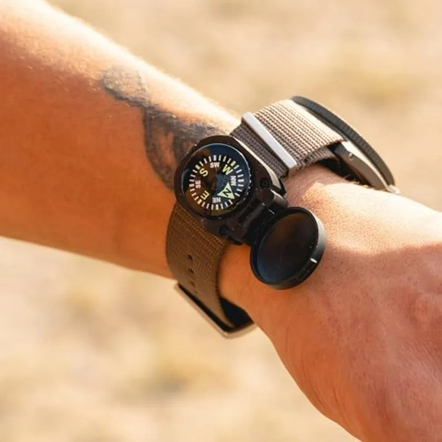 Wrist Turtle Armoured Compass With Closing Cover For Survival Bracelet