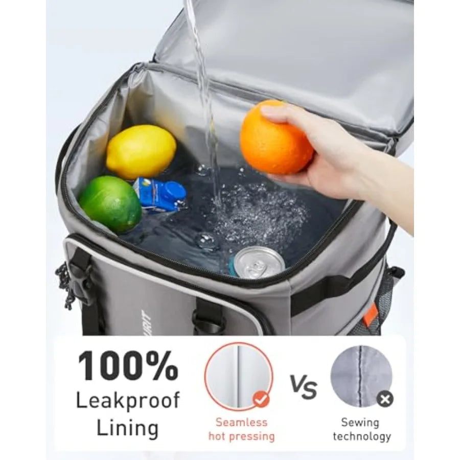 Insulated Rolling Cooler Backpack With Wheels And Handle