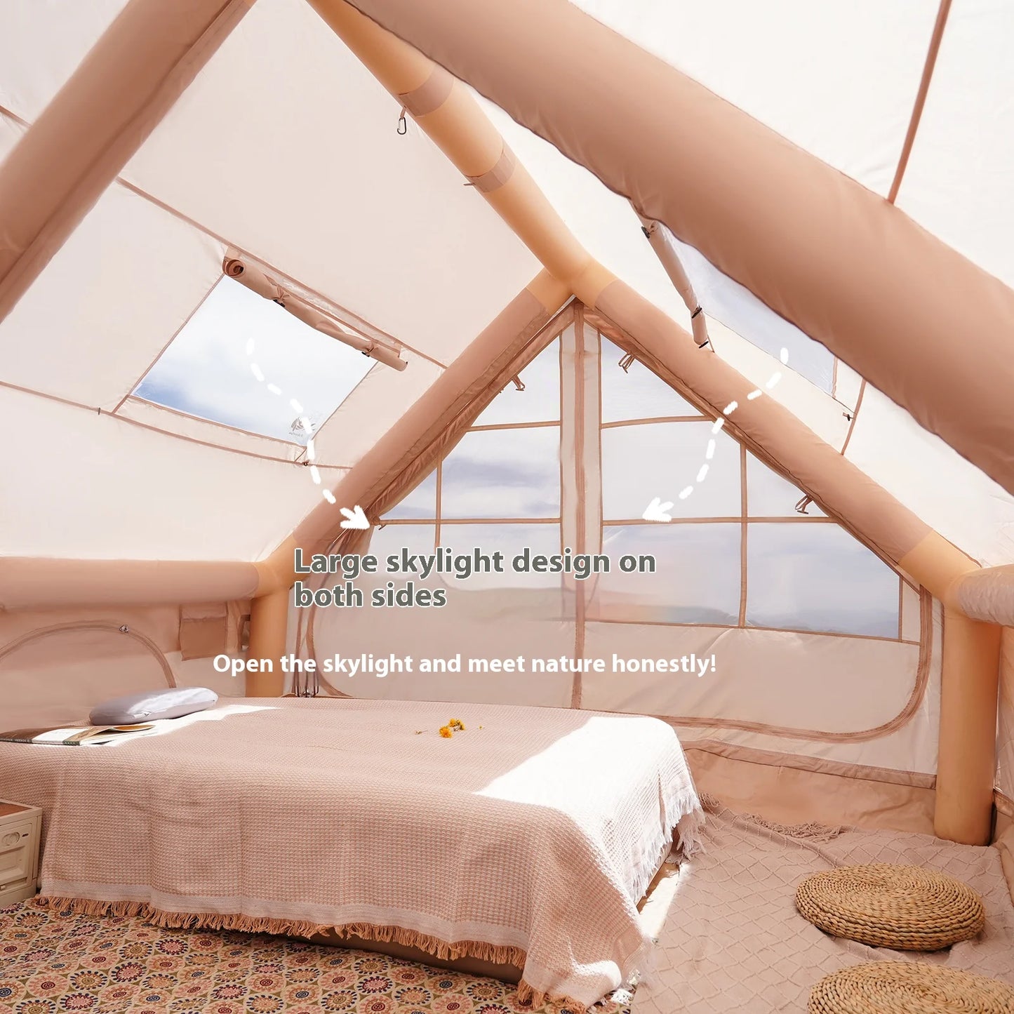 Pakicetus Inflatable Premium Family Tent With Stove Plug