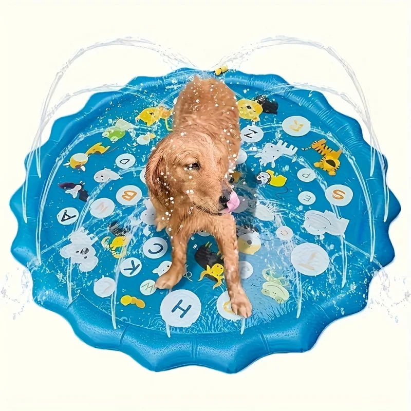 Outdoor Heavy Duty Pet Bath Basin with Water Spray Dog Cooling