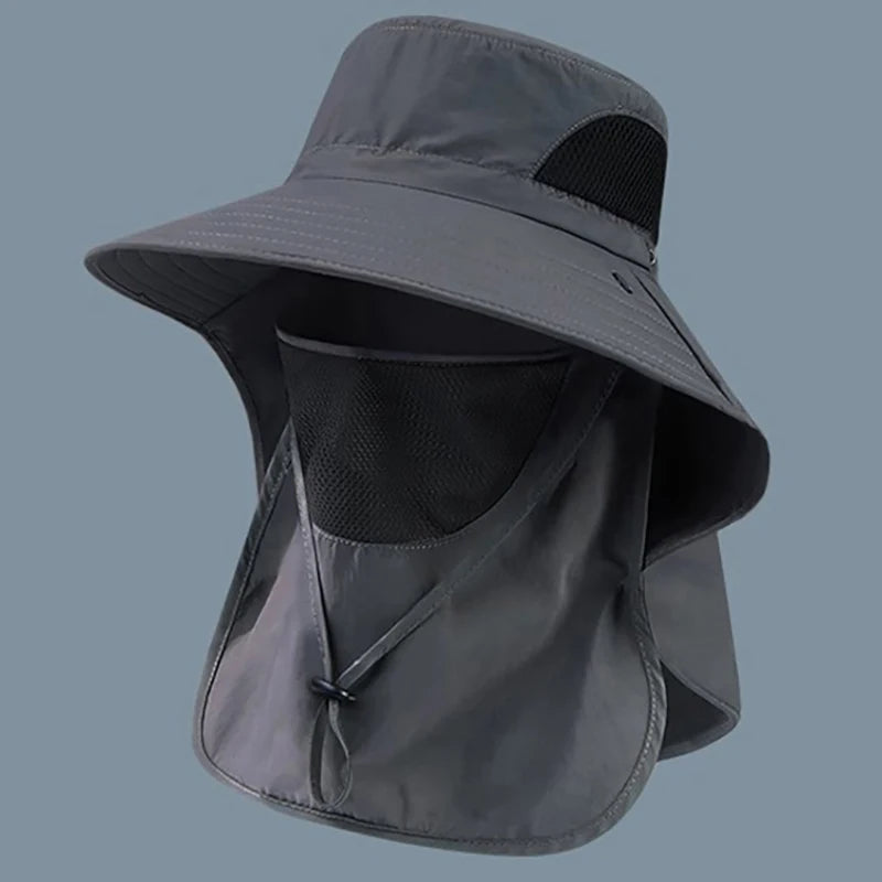UV Protection Sun Hat For Outdoor Activities Men Women Neck Flap Fisherman