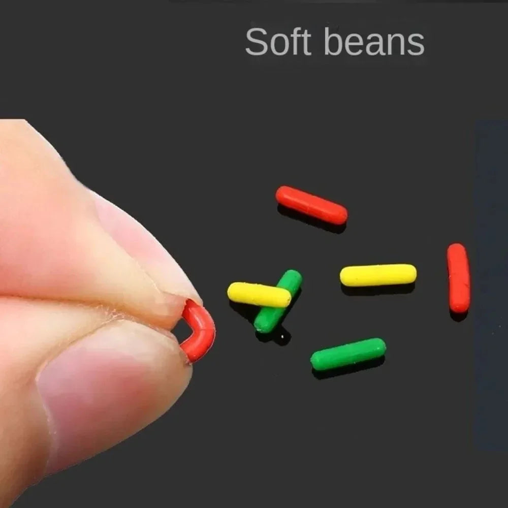 600 Pcs Rubber Stopper Fishing Bobber Float Oval Bean