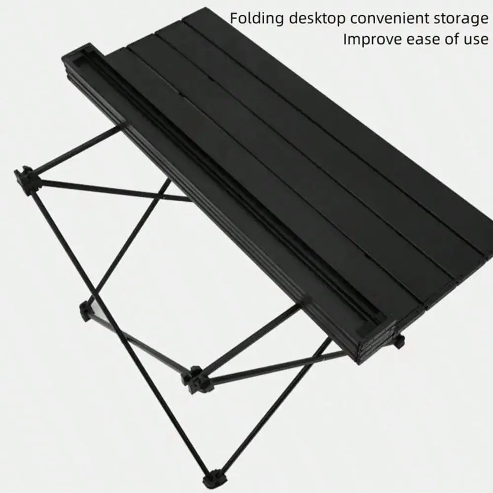 Outdoor Portable Folding Table 300lb Load With Aluminum Pedestal Base