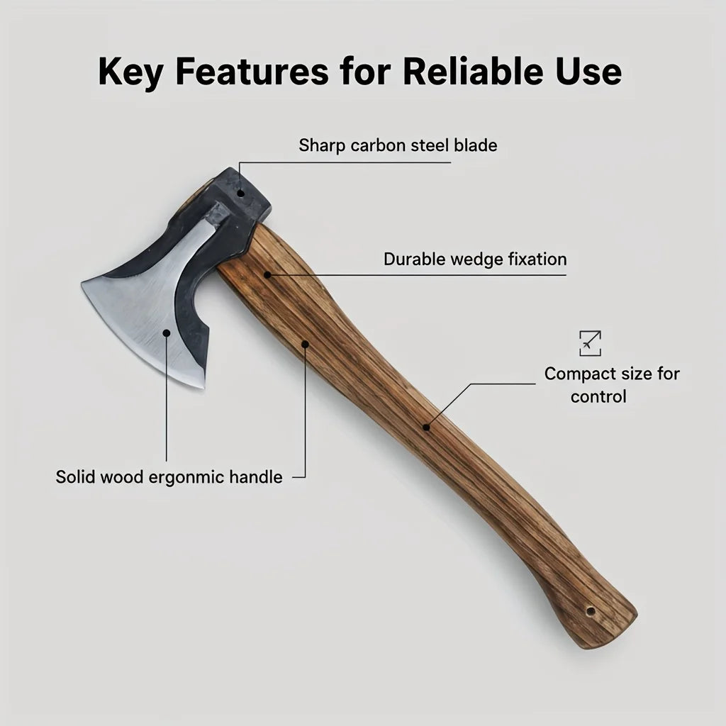 Professional Firewood Splitting Axe Featuring Durable Steel Blade
