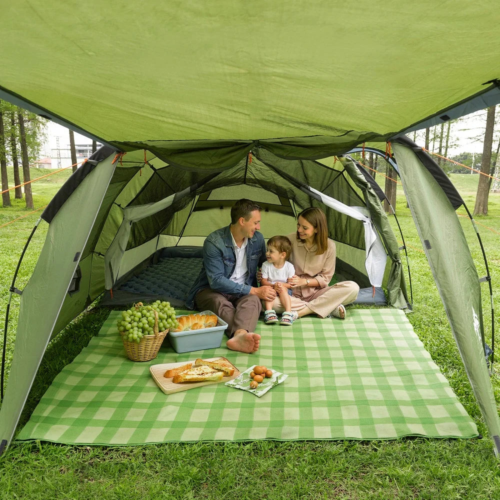 Night Cat 4 Person Waterproof Outdoor Family Tent With Porch