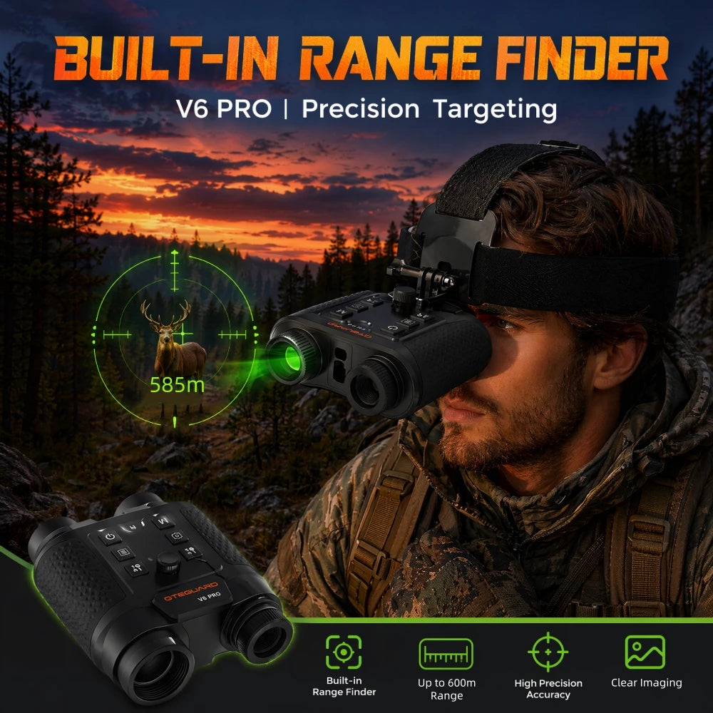 GTMEDIA GTGUARD V6 Pro 4K Infrared Night Vision Binoculars 8X Zoom