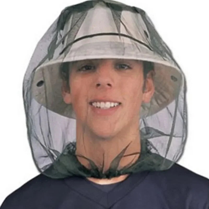 Anti Mosquito Fishing Cap Breathable Adjustable Mesh Hat For Outdoors