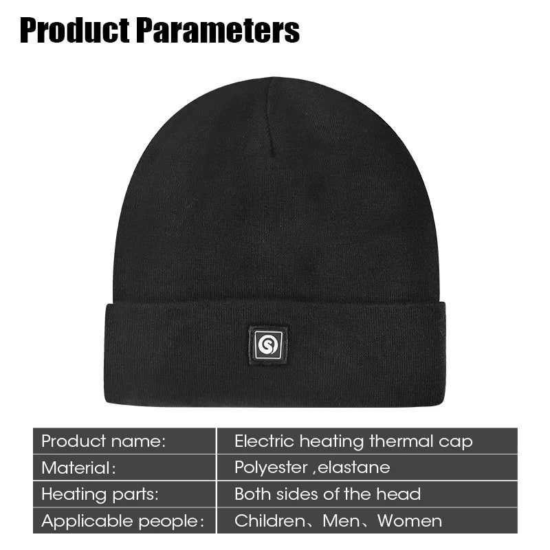 Snow Deer Electric Rechargeable Heated Hat For Winter Sports Cycling