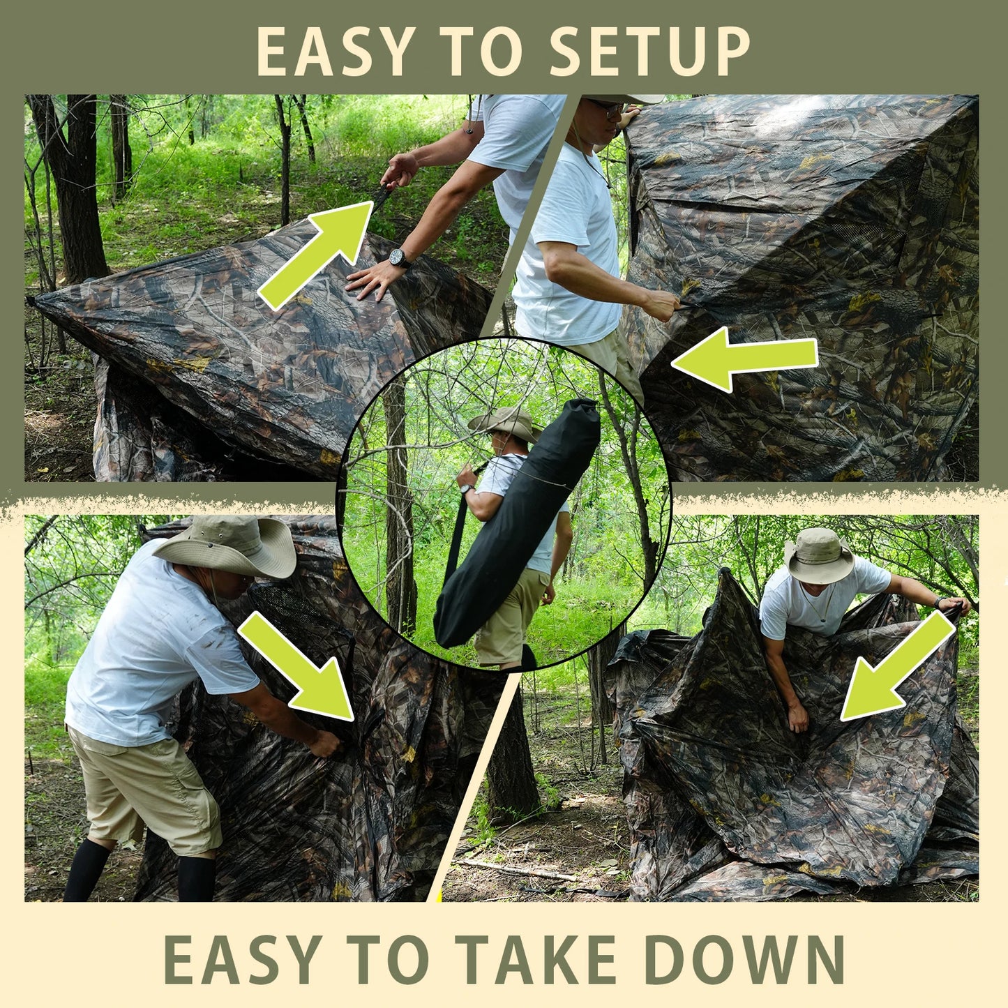 Pakicetus Terrain 360 See Through Hunting Blind Pop Up Tent