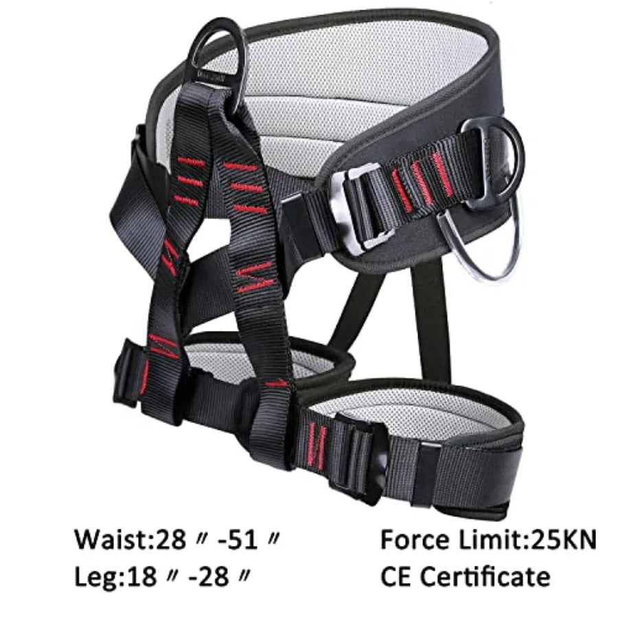 Adjustable Climbing Harness for Rescue Caving Rock Climbing and Rappelling