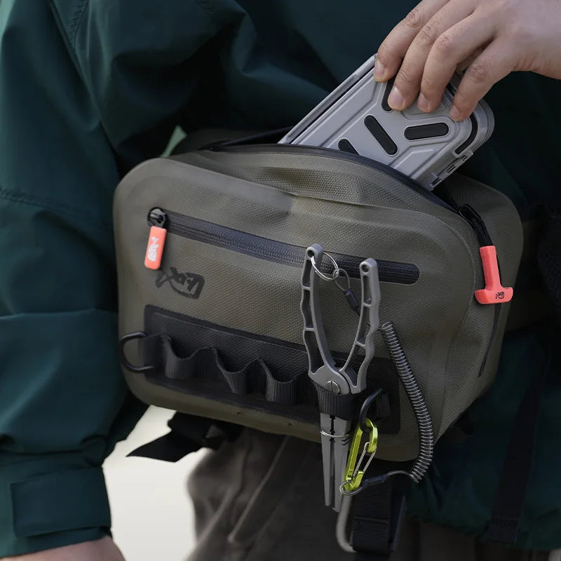 LINNHUE Waterproof Fishing Tackle Bag Fanny Pack