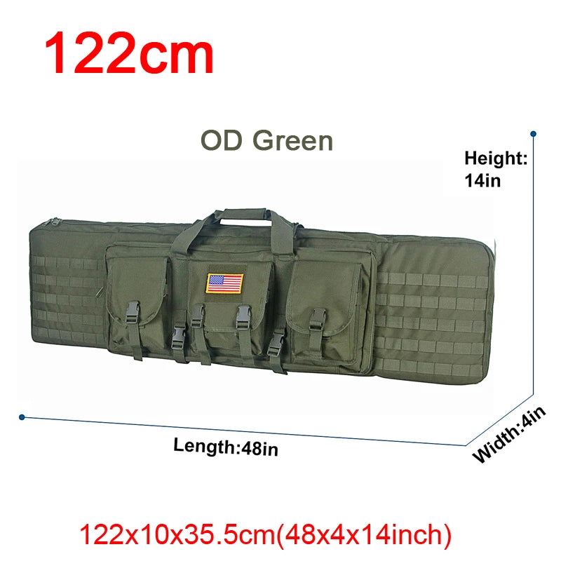 LQARMY Tactical Double Rifle Case Molle Bag Sniper Airsoft Gun